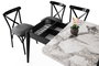 Hanah Home Dolunay - 1281 Mesa de comedor extensible mármol blanco